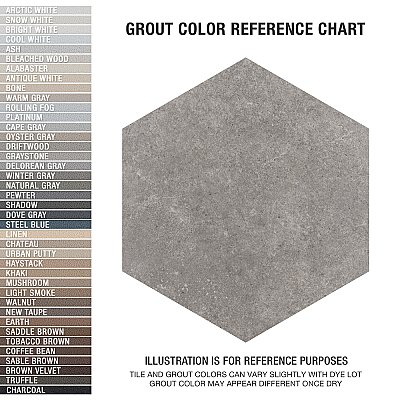 Traffic Hex Grey 8-5/8" x 9-7/8" Porcelain Floor & Wall Tile - 25 Tiles Per Case - 11.5 Sq. Ft.