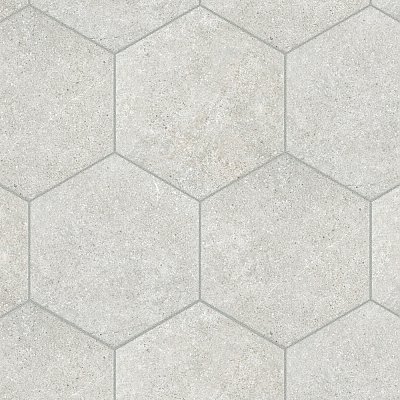 Traffic Hex Silver 8-5/8" x 9-7/8" Porcelain Floor & Wall Tile - 25 Tiles Per Case - 11.5 Sq. Ft.