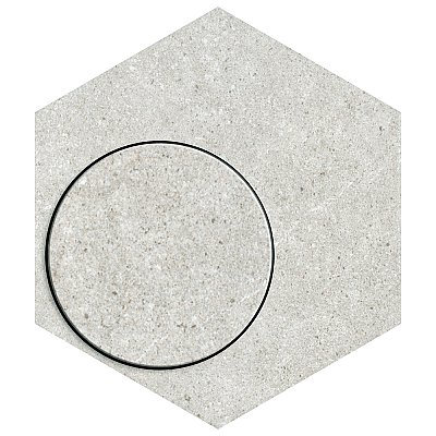 Traffic Hex Silver 8-5/8" x 9-7/8" Porcelain Floor & Wall Tile - 25 Tiles Per Case - 11.5 Sq. Ft.