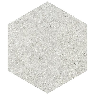 Traffic Hex Silver 8-5/8" x 9-7/8" Porcelain Floor & Wall Tile - 25 Tiles Per Case - 11.5 Sq. Ft.