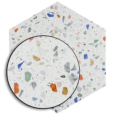 Venice Hex Colors Light 8-5/8"x9-7/8" Porcelain Floor and Wall Tile - Per Case of 25 - 11.56 Sq. Ft