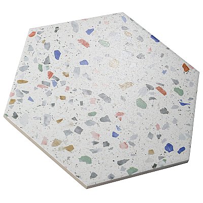 Venice Hex Colors Light 8-5/8"x9-7/8" Porcelain Floor and Wall Tile - Per Case of 25 - 11.56 Sq. Ft