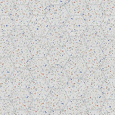 Venice Hex Colors Light 8-5/8"x9-7/8" Porcelain Floor and Wall Tile - Per Case of 25 - 11.56 Sq. Ft