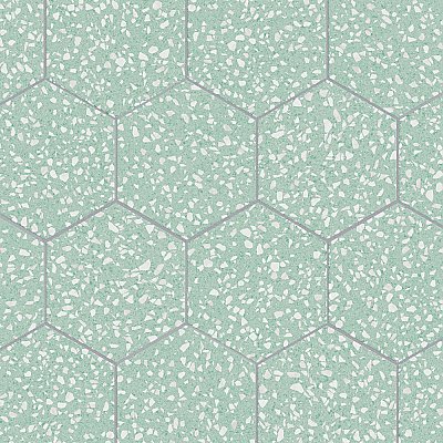 Venice Hex Mint 8-5/8" x 9-7/8" Porcelain Floor & Wall Tile - 25 Tiles Per Case - 11.5 Sq. Ft.