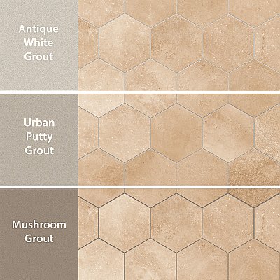 Aspdin Hex Cotto 8-5/8" x 9-7/8" Porcelain Floor and Wall Tile - 25 Tiles Per Case - 11.5 Square Feet