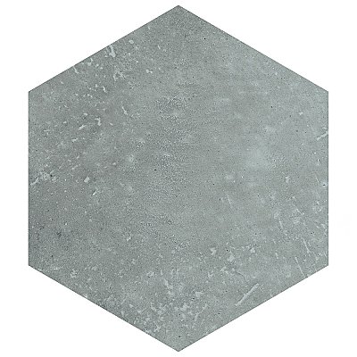 Aspdin Hex Grey 8-5/8" x 9-7/8" Porcelain Floor and Wall Tile - 25 Tiles Per Case - 11.5 Square Feet