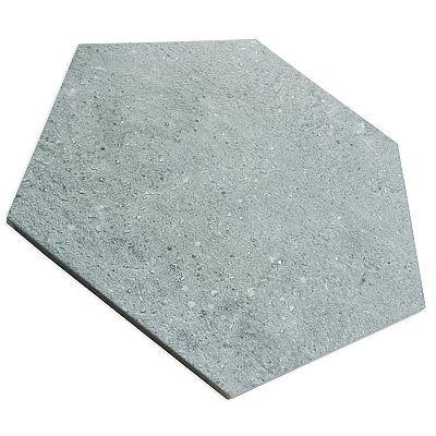 Aspdin Hex Grey 8-5/8" x 9-7/8" Porcelain Floor and Wall Tile - 25 Tiles Per Case - 11.5 Square Feet
