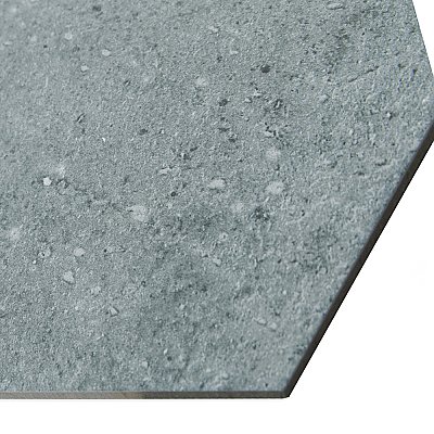 Aspdin Hex Grey 8-5/8" x 9-7/8" Porcelain Floor and Wall Tile - 25 Tiles Per Case - 11.5 Square Feet
