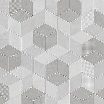 Panama Hex Diamond Deco 8-5/8" x 9-7/8" Porcelain Floor & Wall Tile - 25 Tiles Per Case - 11.5 Sq. Ft.