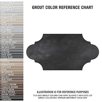 Alhama Provenzal Black 6-1/4" x 12-3/4" Porcelain Floor & Wall Tile - Sold Per Case of 20 - 8.8 Sq. Ft.
