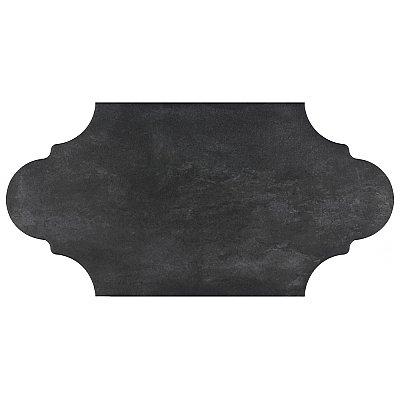 Alhama Provenzal Black 6-1/4" x 12-3/4" Porcelain Floor & Wall Tile - Sold Per Case of 20 - 8.8 Sq. Ft.