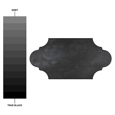 Alhama Provenzal Black 6-1/4" x 12-3/4" Porcelain Floor & Wall Tile - Sold Per Case of 20 - 8.8 Sq. Ft.