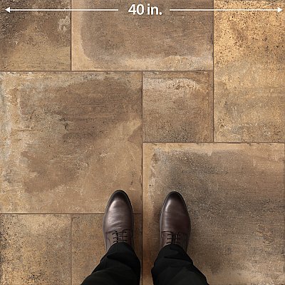 Adobe Terra Modular 39-3/8" x 39-3/8" Porcelain Floor and Wall Tile - 8 Tiles Per Case - 10.84 Square Feet