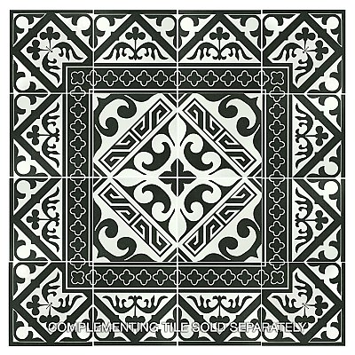 Majestic Orleans Angulo Black 9-3/4 "x 9-3/4" Porcelain Tile - Per Piece - .68 Sq. Ft.