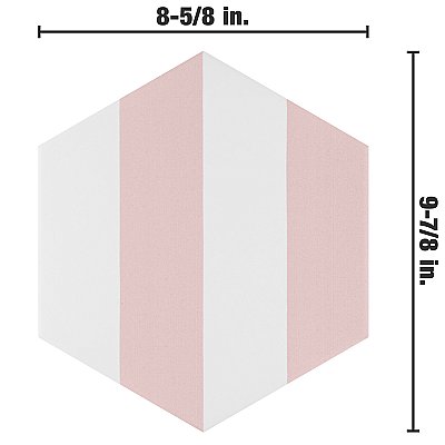 Porto Capri Hex Rose 8-5/8"x 9-7/8" Porcelain Tile - Per Case of 5 Sheets - 5.30 Sq. Ft.