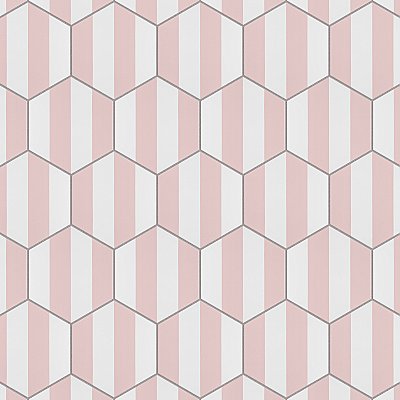 Porto Capri Hex Rose 8-5/8"x 9-7/8" Porcelain Tile - Per Case of 5 Sheets - 5.30 Sq. Ft.