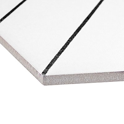 Porto Savona Hex Black 8-5/8" x 9-7/8" Porcelain Floor & Wall Tile - 25 Tiles Per Case - 11.5 Sq. Ft.
