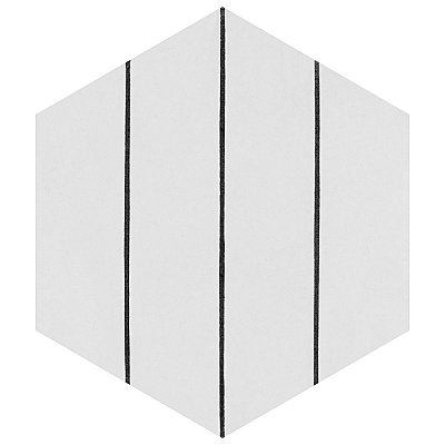 Porto Savona Hex Black 8-5/8" x 9-7/8" Porcelain Floor & Wall Tile - 25 Tiles Per Case - 11.5 Sq. Ft.