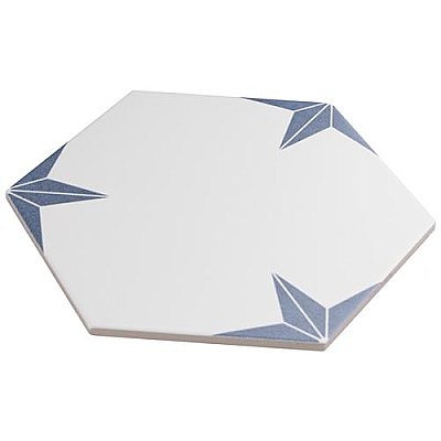 Stella Hex Azul 8-5/8" x 9-7/8" Porcelain Tile - Per Case of 25 Tile - 11.56 Sq. Ft. Per Case