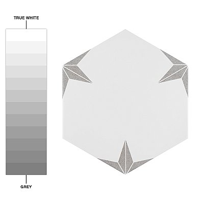 Stella Hex Silver 8-5/8"x 9-7/4" Ceramic Tile - Per Case of 25 Pieces - 11.50 Sq. Ft.