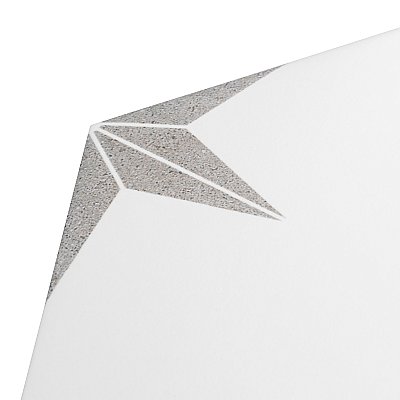 Stella Hex Silver 8-5/8"x 9-7/4" Ceramic Tile - Per Case of 25 Pieces - 11.50 Sq. Ft.
