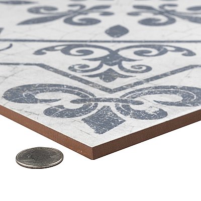 Atlantic Azul 17-5/8" x 17-5/8" Ceramic Floor & Wall Tile - 7 Tiles Per Case - 15.33 Sq. Ft.