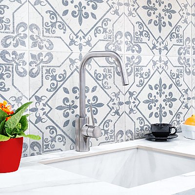 Atlantic Azul 17-5/8" x 17-5/8" Ceramic Floor & Wall Tile - 7 Tiles Per Case - 15.33 Sq. Ft.