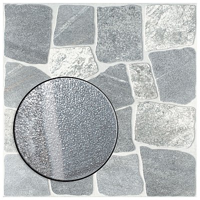 Laja Gris 17-3/4" x 17-3/4" Ceramic Floor & Wall Tile - 11 Tiles Per Case - 24.2 Sq. Ft.