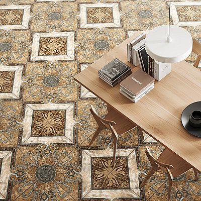 Touba 17-5/8" x 17-5/8" Ceramic Floor and Wall Tile - 8 Tiles Per Case - 17.52 Square Feet