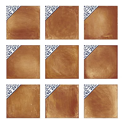 Sentier des Ocres Deco 7-7/8" x 7-7/8" Porc Floor/Wall Tile - 16 Per Case - 7.2 Sq. Ft. Per Case