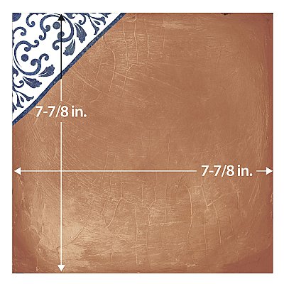 Sentier des Ocres Deco 7-7/8" x 7-7/8" Porc Floor/Wall Tile - 16 Per Case - 7.2 Sq. Ft. Per Case