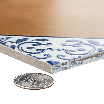 Sentier des Ocres Deco 7-7/8" x 7-7/8" Porc Floor/Wall Tile - 16 Per Case - 7.2 Sq. Ft. Per Case