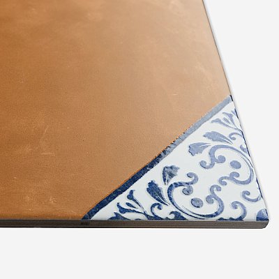 Sentier des Ocres Deco 7-7/8" x 7-7/8" Porc Floor/Wall Tile - 16 Per Case - 7.2 Sq. Ft. Per Case