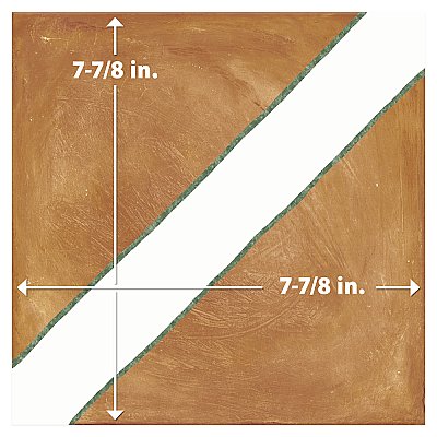 Sentier des Ocres Treillis Green 7-7/8" x 7-7/8" Porcelain Floor and Wall Tile - 16 Tiles Per Case - 7.2 Square Feet