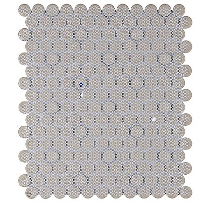 Metro Penny Matte 9-3/4" x 11-1/2" White with Black Dot Porcelain  Mosaic Tile - Sold Per Case of 10 - 7.97 Square Feet