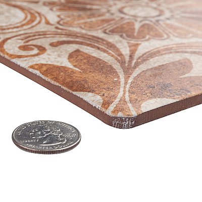 Costa Arena 1 Decor Dahlia 7-3/4" x 7-3/4" Ceramic Floor & Wall Tile - 25 Tiles Per Case - 10.75 Sq. Ft.