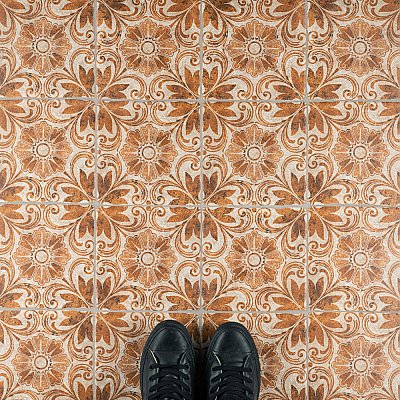 Costa Arena 1 Decor Dahlia 7-3/4" x 7-3/4" Ceramic Floor & Wall Tile - 25 Tiles Per Case - 10.75 Sq. Ft.