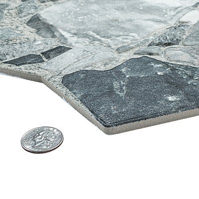 Rambla Grafito 14-5/8" x 22-3/4" Porcelain Floor & Wall Tile - 6 Tiles Per Case - 14.04 Sq. Ft.