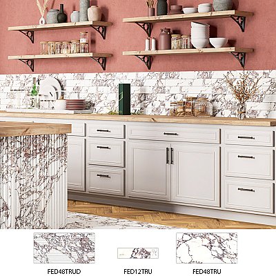 Touche Rubis 2-7/8" x 11-3/4" Porcelain Floor and Wall Tile - 48 Tiles Per Case - 11.52 Square Feet
