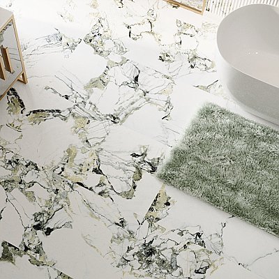 Touche Jade 23-1/2" x 47-1/8" Porcelain Floor and Wall Tile - 2 Tiles Per Case - 15.44 Square Feet