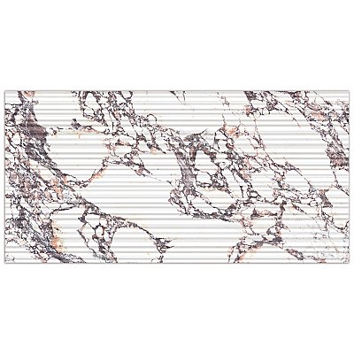 Touche Pleated Deco Rubis 23-1/2" x 47-1/8" Porcelain Floor and Wall Tile - 2 Tiles Per Case - 15.44 Square Feet