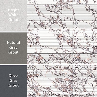 Touche Pleated Deco Rubis 23-1/2" x 47-1/8" Porcelain Floor and Wall Tile - 2 Tiles Per Case - 15.44 Square Feet