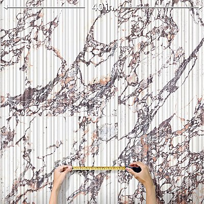 Touche Pleated Deco Rubis 23-1/2" x 47-1/8" Porcelain Floor and Wall Tile - 2 Tiles Per Case - 15.44 Square Feet