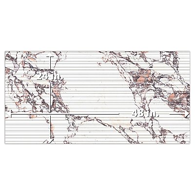 Touche Pleated Deco Rubis 23-1/2" x 47-1/8" Porcelain Floor and Wall Tile - 2 Tiles Per Case - 15.44 Square Feet