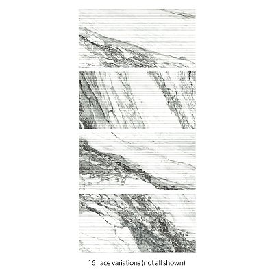 Touche Pleated Deco Zebre 23-1/2" x 47-1/8" Porcelain Floor and Wall Tile - 2 Tiles Per Case - 15.44 Square Feet
