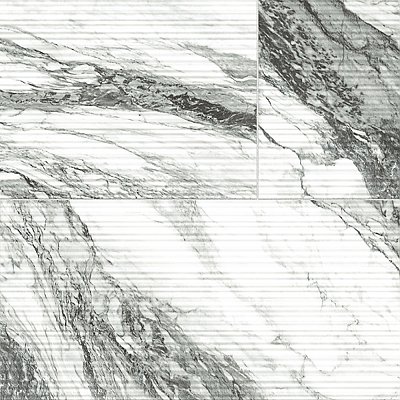 Touche Pleated Deco Zebre 23-1/2" x 47-1/8" Porcelain Floor and Wall Tile - 2 Tiles Per Case - 15.44 Square Feet