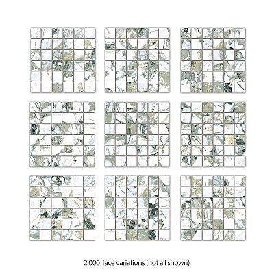 Touche 2" Square Jade 11-3/4" x 11-3/4" Porcelain Mosaic Tile - 1 Tiles Per Case - 0.98 Square Feet