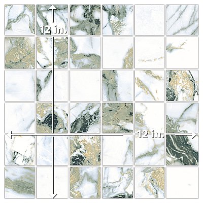 Touche 2" Square Jade 11-3/4" x 11-3/4" Porcelain Mosaic Tile - 1 Tiles Per Case - 0.98 Square Feet