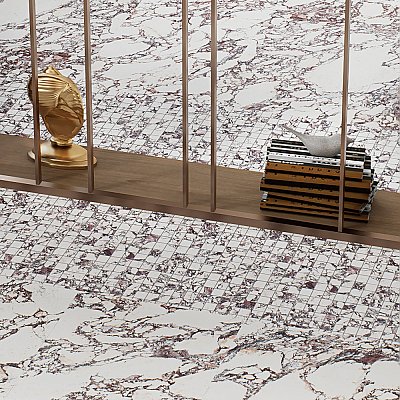 Touche 2" Square Rubis 11-3/4" x 11-3/4" Porcelain Mosaic Tile - 1 Tiles Per Case - 0.98 Square Feet