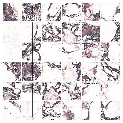 Touche 2" Square Rubis 11-3/4" x 11-3/4" Porcelain Mosaic Tile - 1 Tiles Per Case - 0.98 Square Feet